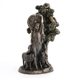 "Veronese Design 9.5"" Arianrhod The Goddess of Fate Cold Cast Resin Antique Bronze Finish Statue"