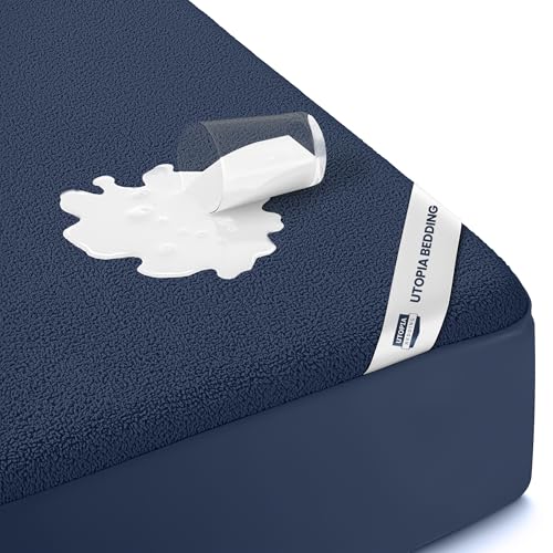 Waterproof Mattress Protector USA Twin XL Size, Premium Terry Mattress Protector by Utopia Bedding