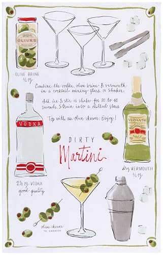 Dish Towel with Martini Design by Now Designs by Danica
