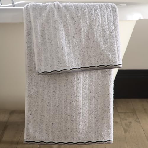 Fusion Speckle Rib Bath Sheet White