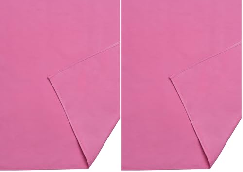 Sleepdown Plain Large Beach Towel Soft Microfiber Absorbent Swimming Pool Travel Camping Bath Sauna Gym Yoga with Bag - Pink - (160 x 90cm) (Pack of 2)