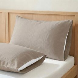 ECOMMERC3 - Pillowcase 90 100% Cotton - Earth-Colour Pillowcase Softness and Freshness for a Breathable, Hypoallergenic and Durable Sleep