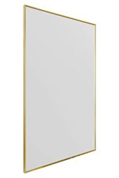 "MirrorOutlet The Artus - Gold Modern Aluminium Edged Wall Leaner Mirror 68"" X 43"" (174CM X 110CM) Silver Mirror Glass"