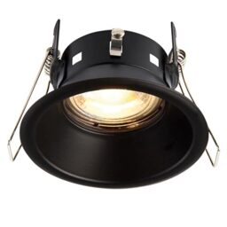 National Lighting SPECULO Downlights Matt Black Fire LED GU10 Anti Glare Spotlights-IP65 Rated Waterproof Recessed Bathroom Ceiling Lights