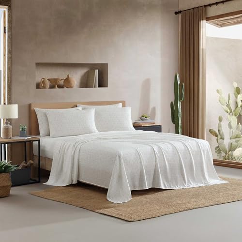 Wrangler - Queen Size Sheets Set, Soft & Lightweight Bonus Bedding Set for Year Round Comfort, 6 Piece Bed Sheets with Matching Pillowcases & Fitted Sheet (Line Dance Beige)
