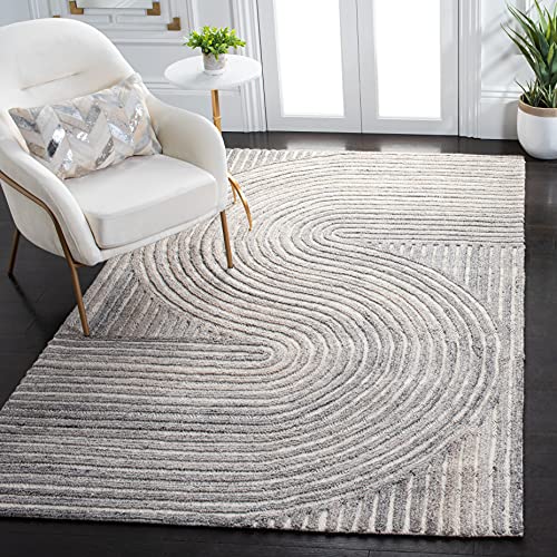 Safavieh Contemporary Rug for Living Room, Dining Room, Bedroom - Southampton Collection, Short Pile, in Beige, 152 X 229 cm