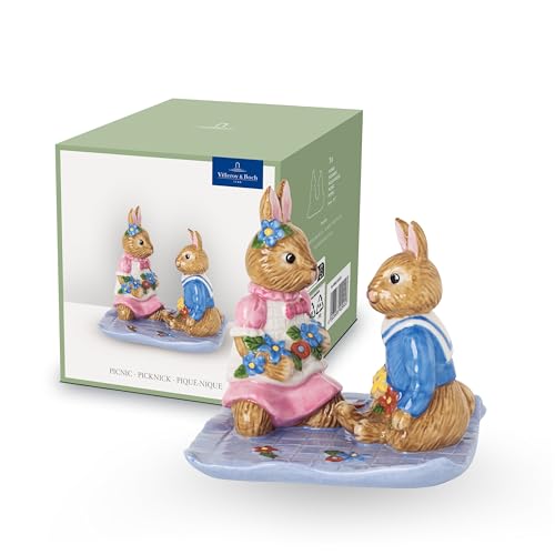 Villeroy & Boch Bunny Tales Picnic, 8 x 8 x 8 cm porcelain figurine, multicoloured