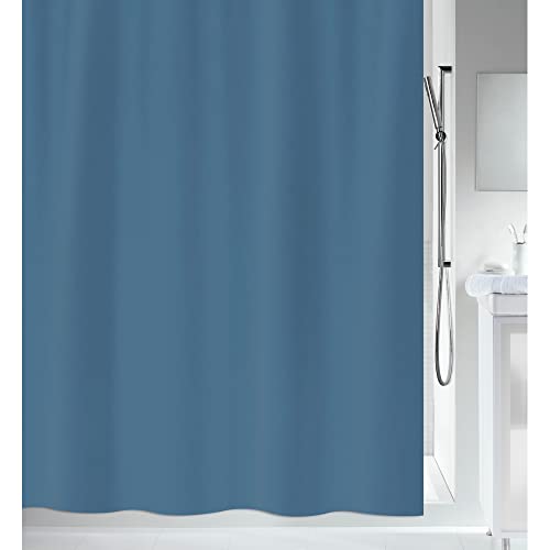 MSV Shower Curtain Polyester 180 x 200 cm Navy Blue