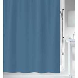 MSV Shower Curtain Polyester 180 x 200 cm Navy Blue