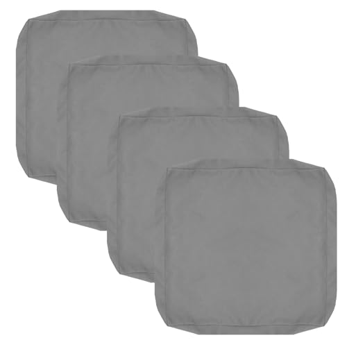 "FLYMEI Patio Cushion Covers, Water Resistant Outdoor Cushion Cover Replacement, Patio Sofa Cushion Covers Only Outdoor Couch Cushion Covers, 20"" X 20"" X 2"", 4 Covers, Grey"