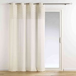 Douceur d'Intérieur, Curtain with Eyelets 140 x 240 cm Plain Cotton with Golden Sunset Cups