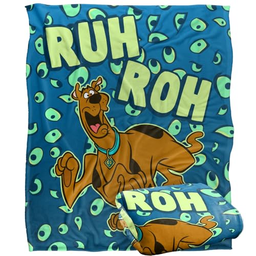 SCOOBY DOO! Blanket, 152 x 127 cm Ruh Roh Eyes Silky Touch Super Soft Throw Blanket