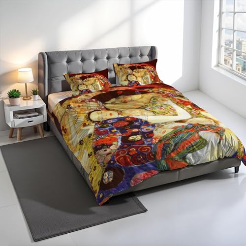 SD58 Digital Print Duvet Cover Set, 100% Cotton, Made in Italy, Double Bed Duvet Cover Set 250 x 200 cm+2 Pillowcases 50 x 80 cm