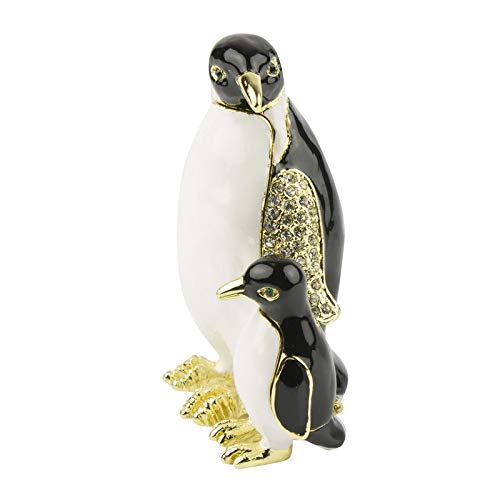 Jewelled Trinket Box - Penguin & chick