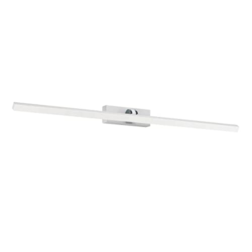 Eglo LED wall Light Verdello, Hallway and Bathroom Mirror lamp, Lighting Fixture Made of Plastic in White and Chrome Finish, Warm White, Cool White, IP44