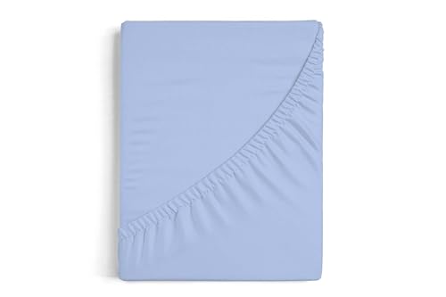 Burrito Blanco - Fitted Sheet - Bed 150 cm 100% Cotton - Design A8 - Blue (105 x 190/200 cm.)