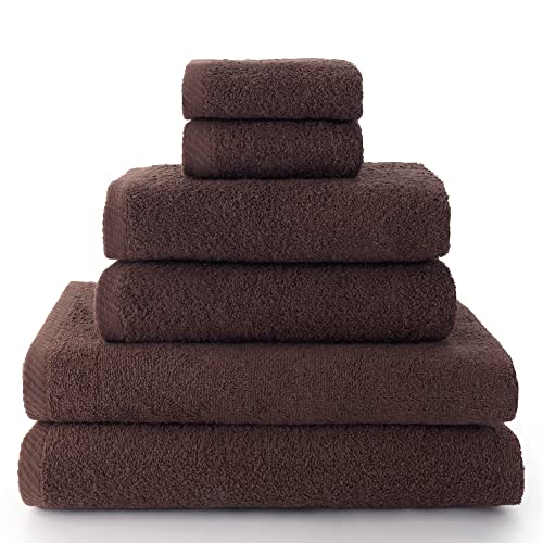 Top Towels - Set of 2 Hand Towels, 2 Bath or Shower Towels and 2 Bidet Towels - Hand Towel Set - 100% Cotton - 400 g/m²