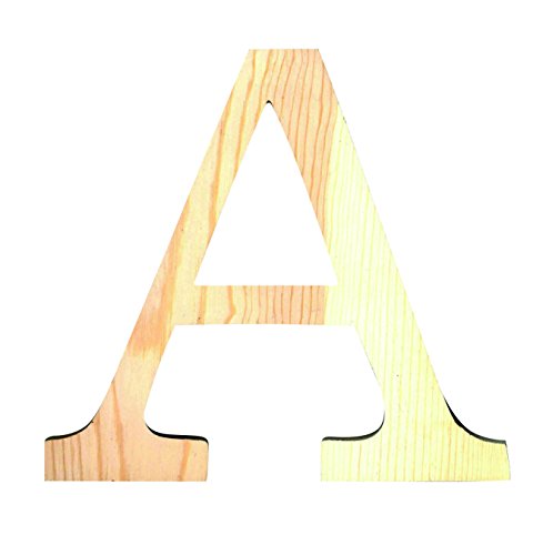 Artemio 19 cm Wooden Letter A in Upper Case, Beige