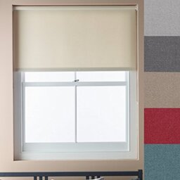 Luxum Made to Measure Roller Blind, 745mmx1400mm, Relaxed Linen Dimout (5 Colours, 400mm-2200mm Width, and Drop upto 2600mm also available)