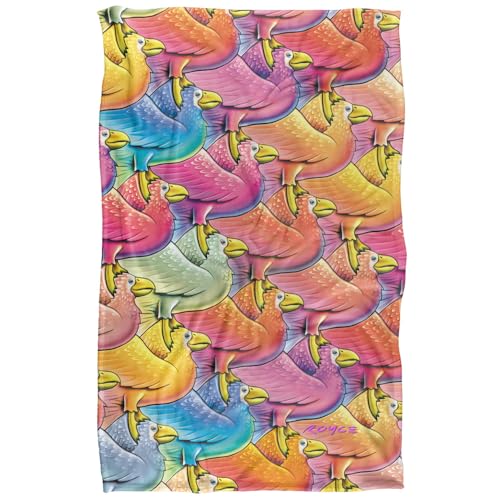 Jq Licensing - Royce Mcclure Flocking Birds Pattern Silky Touch Super Soft Throw Blanket 91 x 147 Cm
