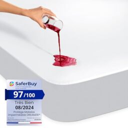 Dreamzie - Mattress protector 70 x 160 cm - Waterproof and resistant - Mattress protector 70 x 160 cm - Optimal protection and breathable