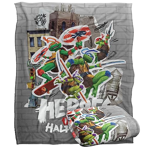 Teenage Mutant Ninja Turtles: Mutant Mayhem Heroes In A Half Shell Silky Touch Super Soft Throw Blanket 152 X 127 Cm
