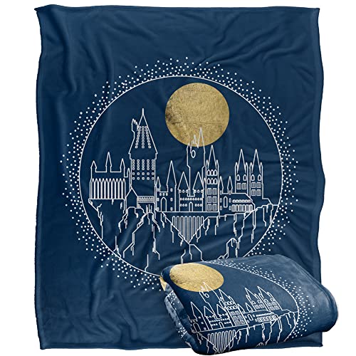 HARRY POTTER Hogwarts Full Moon Line Officially Licensed Silky Touch Super Soft Throw Blanket 152 x 127 cm