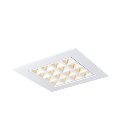 SLV recessed Ceiling Light PAVANO 600x600 / LED spot, floodlight, Ceiling Spotlight, Ceiling Light, recessed Light, Indoor Lighting / 3000K 3200lm White 100 Degrees