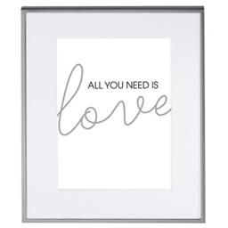 Hama Picture Frame 13 x 18 cm (Metal Photo Frame, Portrait Frame with Velvet Back Panel for Standing and Hanging) Silver