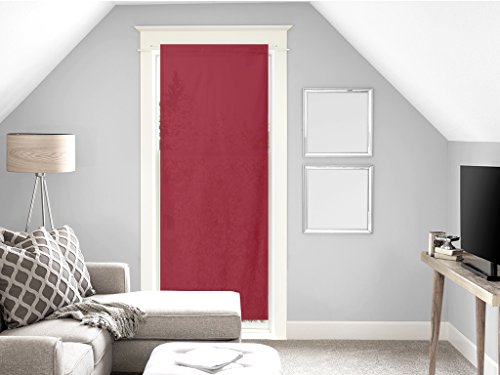 Soleil d 'Ocre Panama Net Curtain for Door Window Red 70x200 cm Panama Cotton 70 x 200 cm Cotton