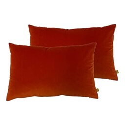 furn. Contra Twin Pack Polyester Filled Cushions, Tangerine, 40 x 60cm