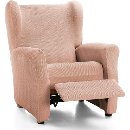 ECOMMERC3 Recliner Chair Cover Padded and Very Adjustable Elastic Salmon 100
