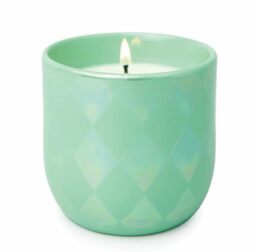 Paddywax Scented Candles Lustre Iridescent Ceramic Luxury Artisan Candle, 283g, Matte Jade - Matcha & Mint