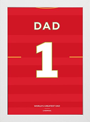 Father's Day Liverpool Framed Print - White Allington, Size A4 (11.75x8.25-inches)