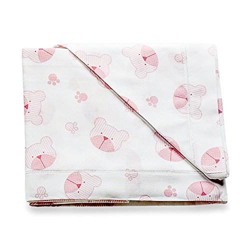 Italbaby 3 Piece Fantasy Cot Sheet Set, Pink