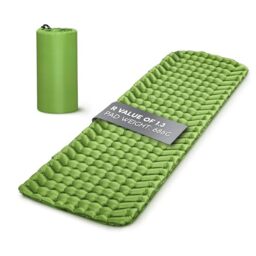 Bestway WanderLite Rectangular Camping Sleeping Pad, Large - 1.3 R-Value, Insulated Design, 70D Nylon, 6.5cm Thick, Pump Sack, Repair Patch, Storage Bag