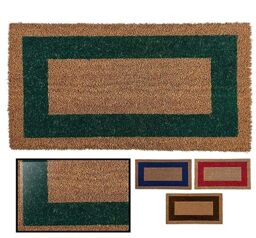 LucaHome – Door Mat – Natural Non-Slip Coconut Fibre Doormat, Original and Elegant, Outdoor and Indoor, Durable for Home, Office, Terrace and Garden (Green, 80 x 140 cm)