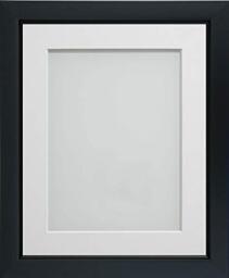 Frame Company Ainsworth Range Black 12x10 inch Picture Photo Frame with White Mount for Image 8x6 inch * Choice of Sizes* Fitted with Real Glass