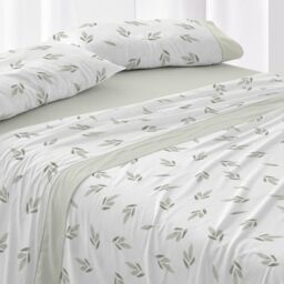 Burrito Blanco - Cotton Bedding Set - Bed 150 to 160 cm (+Available Measurements) - Design 632 - Green Color (150-160x190/200 cm.)