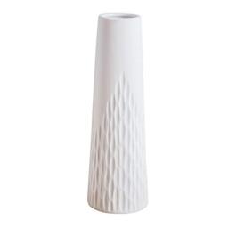 VanEnjoy 10 inch Desktop Minimalist White Ceramic Vases Home Office Decoration, Unique Speckle Finish Vase