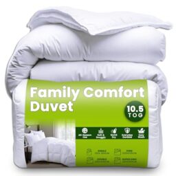 GC GAVENO CAVAILIA Deep Sleep Super King Size Duvet 10.5 Tog - Box Stitched Warm Quilt Comforter (220x260 cm) - Soft Touch Anti Allergy Bedding - Luxury Superking Duvets & Quilts - White