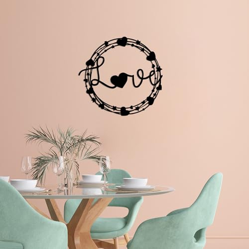 Stylish Black Decorative Metal Wall Accessory, 66 x 70 cm, 100% Metal, 1.5 mm Thickness, Perfect for Modern Home Decor & Unique Wall Art