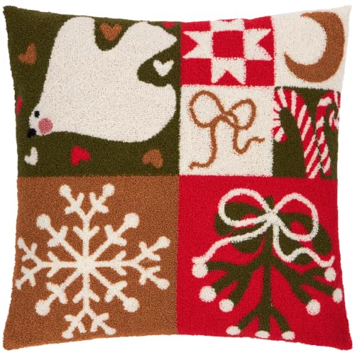furn. Fika Patch Feather Filled Cushion (Multicolour - 43x43cm)