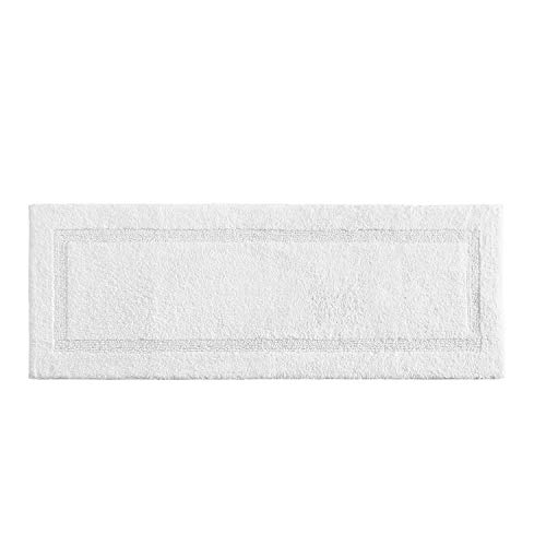 "Nautica - Bathroom Rug Runner, Soft & Absorbent Cotton Bath Mat, Modern Bathroom Decor (ton White, 60"" x 22"")"