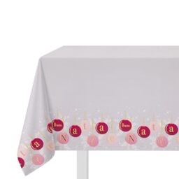 KASANOVA CM90 x 90 Christmas Bauble Mallow Cotton Polyester