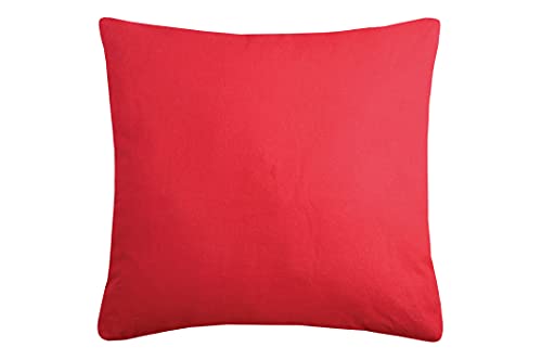 LOVELY CASA Duo Cotton Cushion, Cotton, red, 40x40 cm