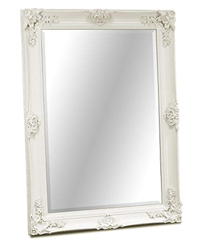 Barcelona Trading Abbey Large Cream Shabby Chic Antique Style Wall/Over Mantle Mirror - 43in x 31in