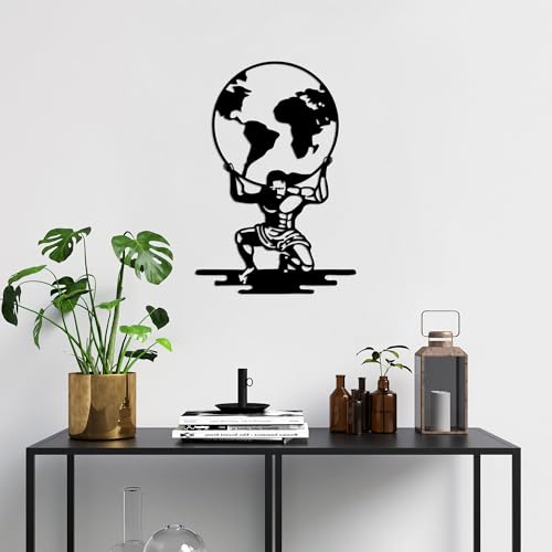 Stylish Black Decorative Metal Wall Accessory, 49 x 70 cm, 100% Metal (1.5 mm Thick), Easy Wall Mounting, Perfect for Modern Home Decor