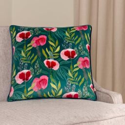 furn. Wylder Nature House of Bloom Poppy Polyester Filled Cushion - Twin Pack