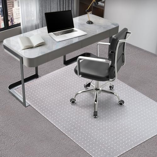 "Vicwe Office Chair Mat for Carpeted Floors, 48""X36"" Rectangle Desk Chair Mats with Studs for Low and No Pile Carpeted Floors, Easy Glide Computer Desk Chair Mat for Home & Offices"